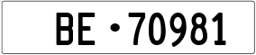Trailer License Plate